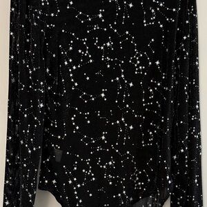 Navy Sheer Starry Bodysuit